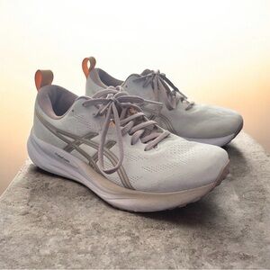 ASICS Women's White and Gold Gel Pulse Athletic Shoes